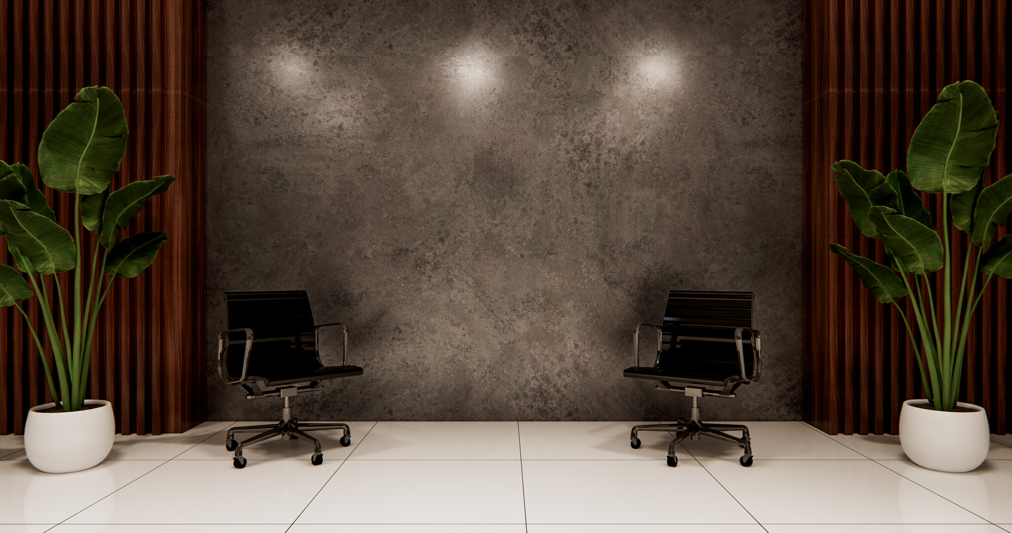 Office Chair in a Modern Office 3D Render 